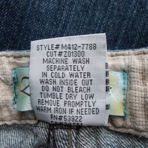 Vintage Z. Cavaricci Medium Wash Hi Rise Textured Bootcut Jeans Y2K Sz 12 - Picture 6 of 6